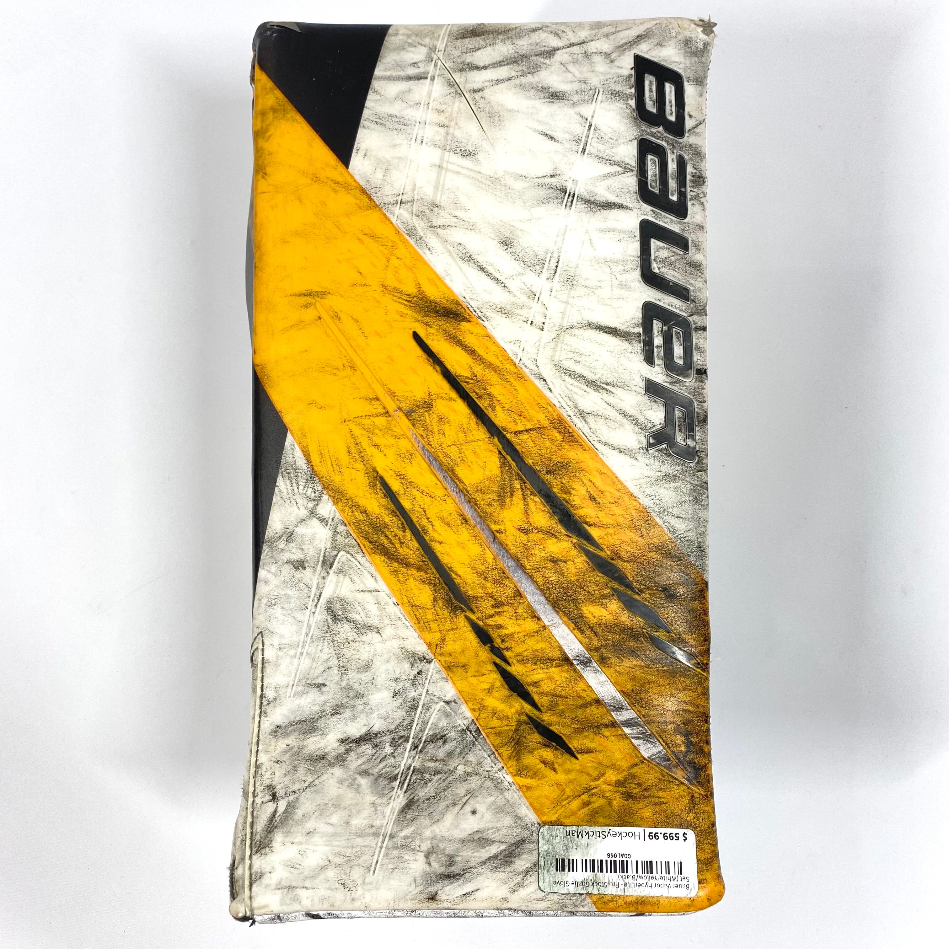 Bauer Vapor HyperLite - Bloqueur de gardien Pro Stock d'occasion (blanc/jaune/noir)